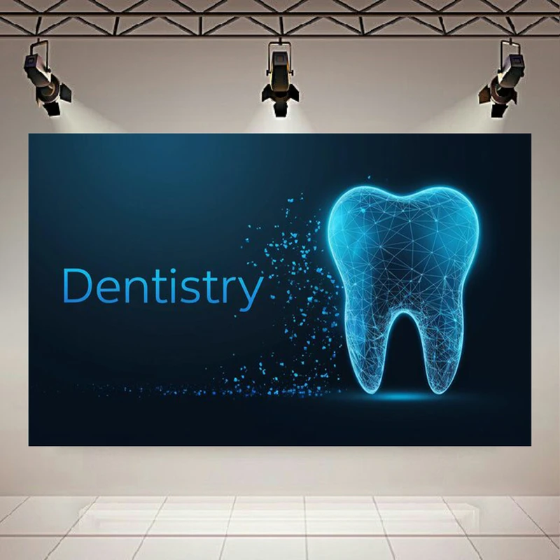 پوستر دیواری طرح دندانپزشکی مدل دندان دیجیتال کد AR304349