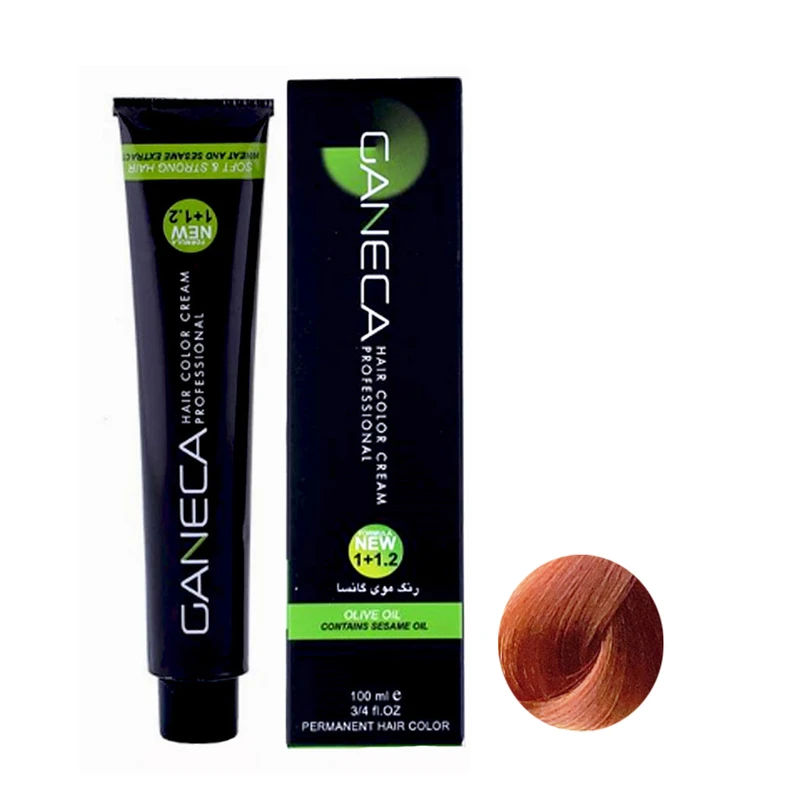 رنگ مو گانسا شماره AS8 حجم 100 میلی لیتر رنگ هلویی