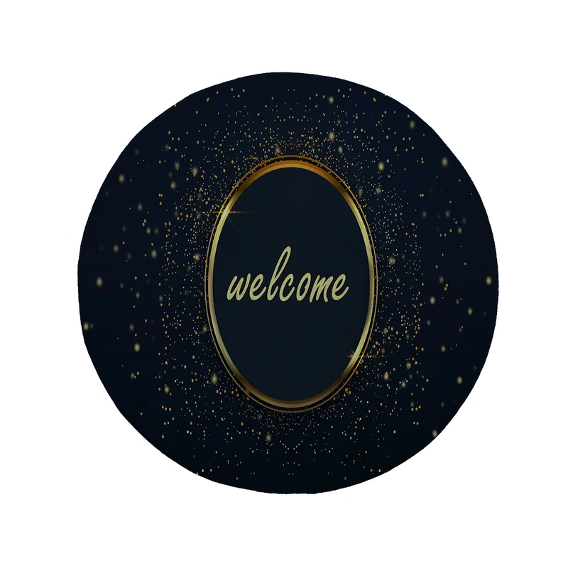  پادری مدل دایره طرح Welcome کد 8372 سایز 90 × 90 سانتی متر