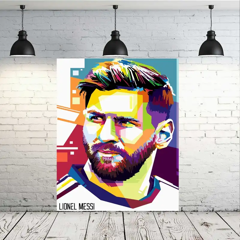 پوستر دیواری طرح لیونل مسی مدل هنری کدFP306