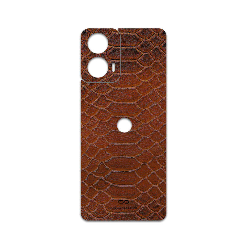 برچسب پوششی ماهوت مدل Brown-Snake-Leather مناسب برای گوشی موبایل موتورولا Moto G24