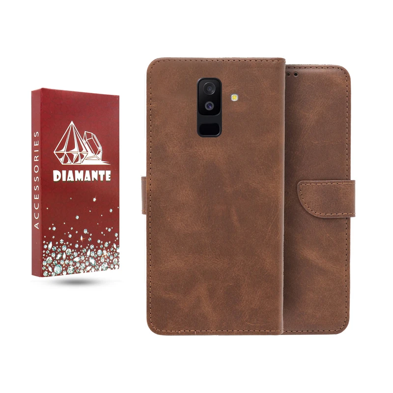 کیف کلاسوری دیامانته مدل چرم مناسب برای گوشی موبایل سامسونگ Galaxy A6 Plus