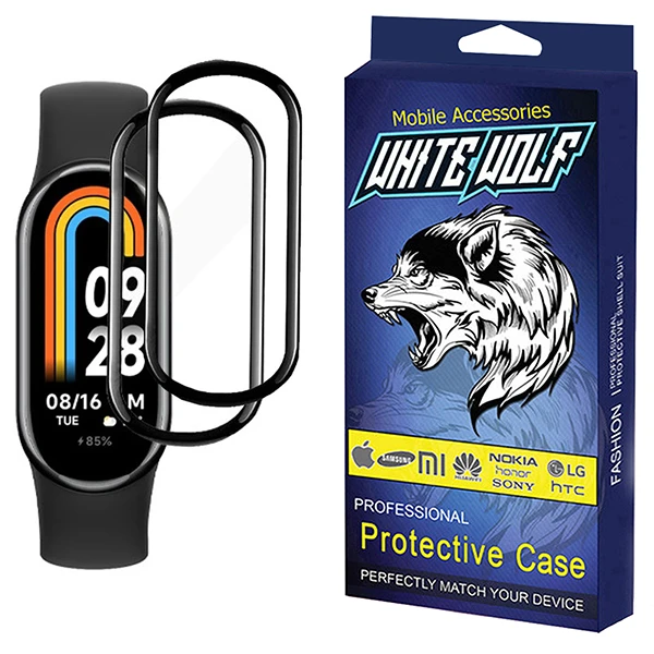 محافظ صفحه نمایش وایت ولف مدل W-PWM2 مناسب برای ساعت هوشمند شیائومی Mi Band 9 بسته 2 عددی