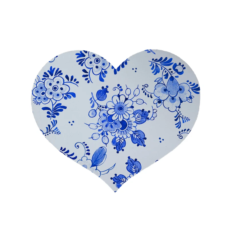 پادری مدل قلب طرح گل کد 5392 سایز 90x90 سانتی متر 