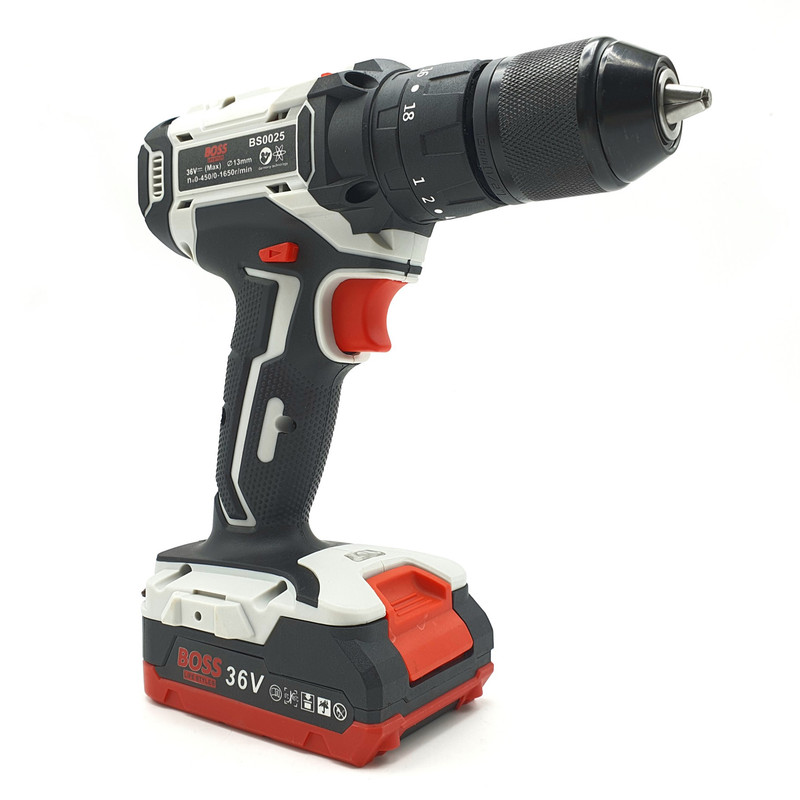 دریل شارژی چکشی باس مدل 36V-NEW مجموعه 31 عددی