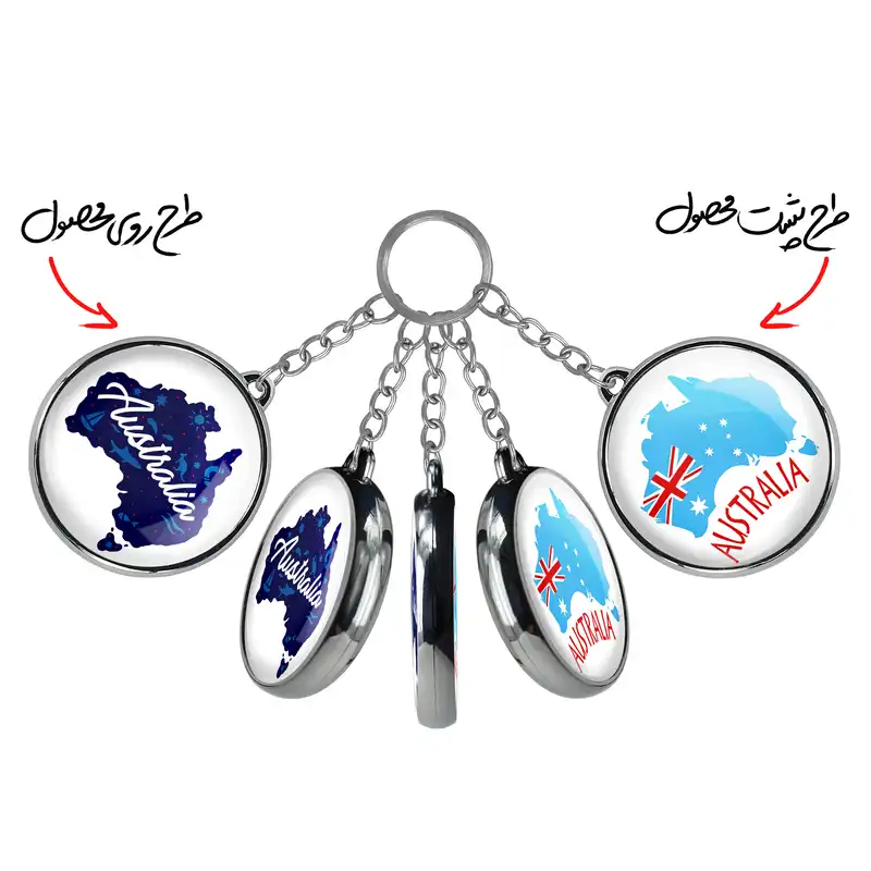 جاکلیدی خندالو طرح پرچم استرالیا مدل دوطرفه کد 2062820630