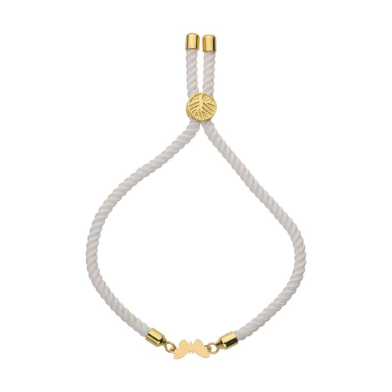 دستبند طلا 18 عیار دخترانه مایا ماهک مدل MB1391 طرح پروانه