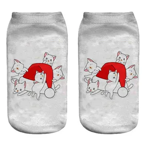 جوراب طرح گربه مدل 004