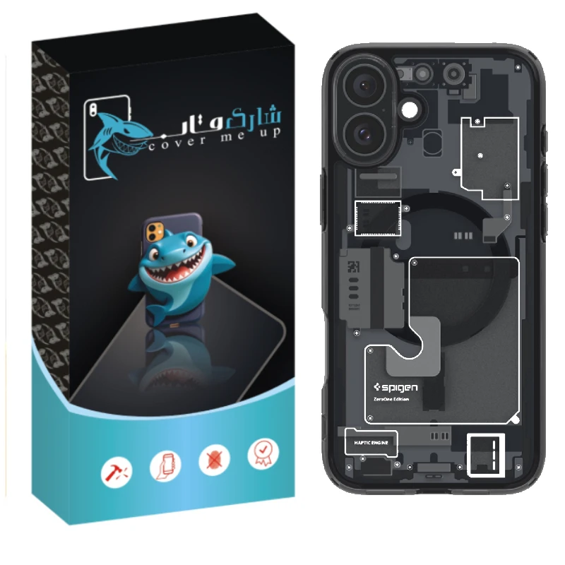 کاور شارک قاب مدل Ultra Hybrid Zero One مناسب  برای گوشی موبایل اپل iPhone 16