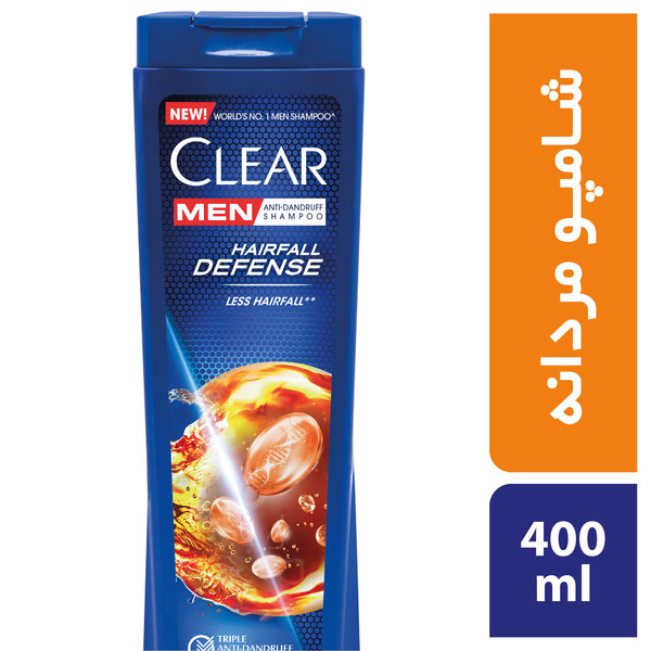 شامپو ضد شوره و ضد ریزش آقایان کلییر مدل Hairfall Defense حجم 400 میلی‌لیتر