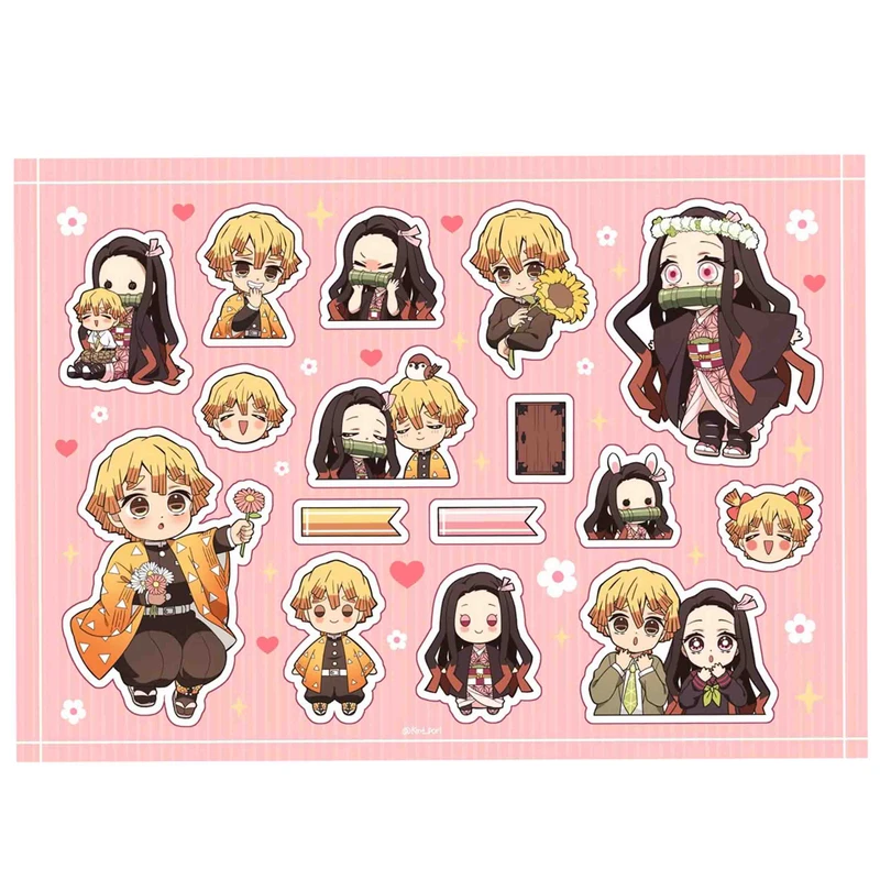 استیکر لپتاپ و گوشی طرح انیمه کد 200 مجموعه 14 عددی