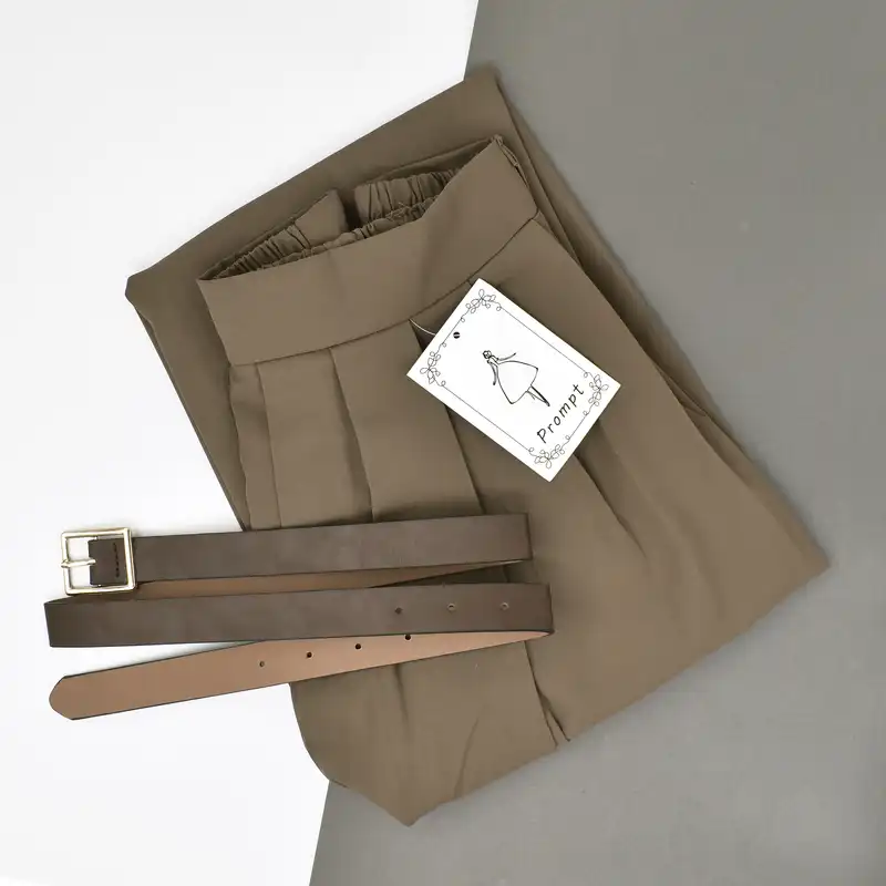 دامن پلیسه‌دار زنانه مدل آیسن کد M5178 رنگ خاکی