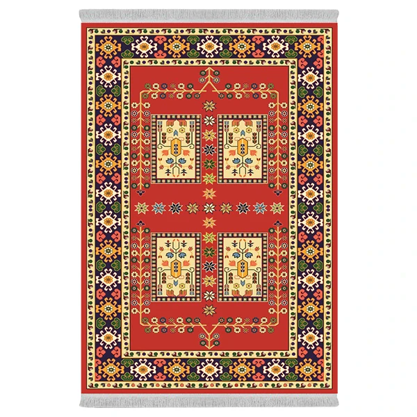 فرش پارچه‌ای دفه مدل فرشینه طرح مدرن کد 860