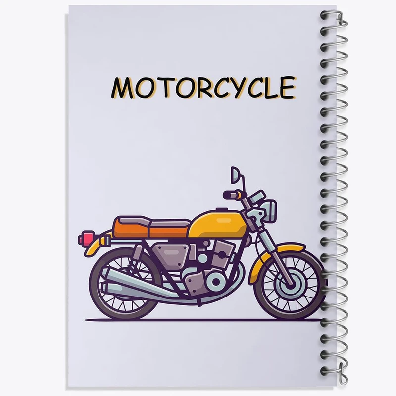 دفتر مشق 100 برگ خندالو طرح موتورسیکلت کد 29395