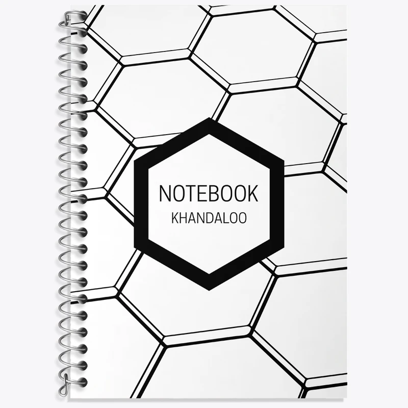 دفتر زبان 50 برگ خندالو مدل دو خط طرح مدرن کد N209