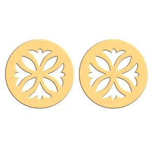 گوشواره طلا 18 عیار زنانه فرشته مدل اسلیمی WEL-000042