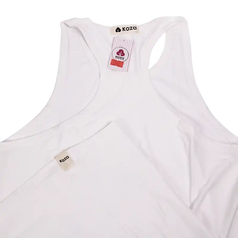 تاپ ورزشی زنانه کوزا مدل 3706 رنگ سفید