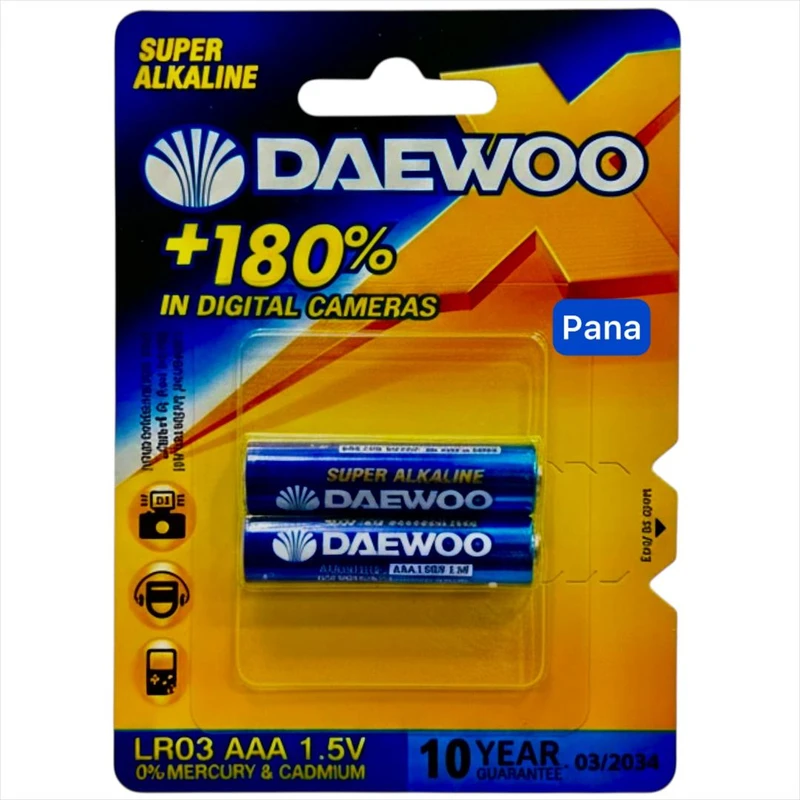 باتری نیم قلم آلکالایین دوو مدل 14 بسته 2 عددی