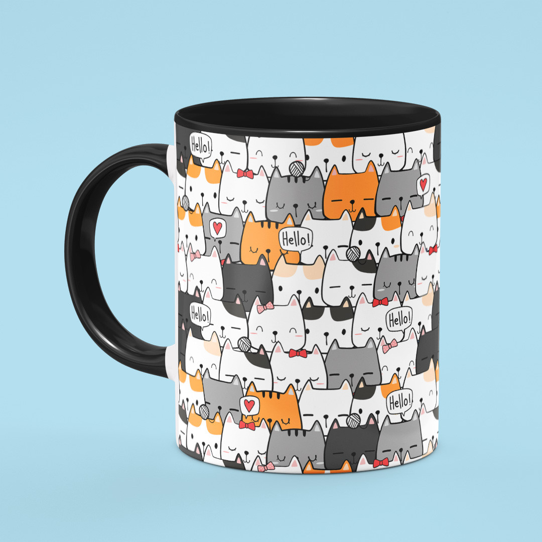 ماگ بیگ ماگ مدل گربه های دوست داشتنی کد 1095