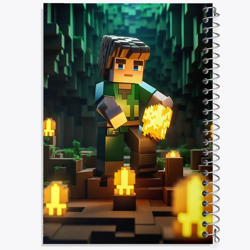 دفتر ژورنال نویسی 50 برگ خندالو مدل نقطه ای طرح ماینکرافت (Minecraft) کد F2241