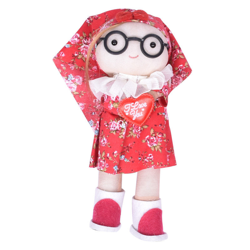 عروسک طرح عینکی مدل دختر روسی کد 2002 ارتفاع 23 سانتی متر