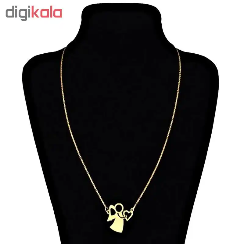 گردنبند طلا 18 عیار زنانه الن نار مدل فرشته و قلب کد EN2255
