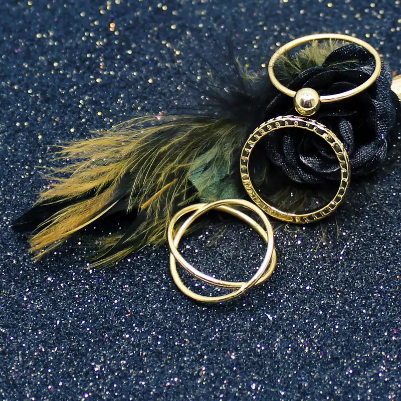 بند انگشتی زنانه کد 1076 مجموعه 3 عددی