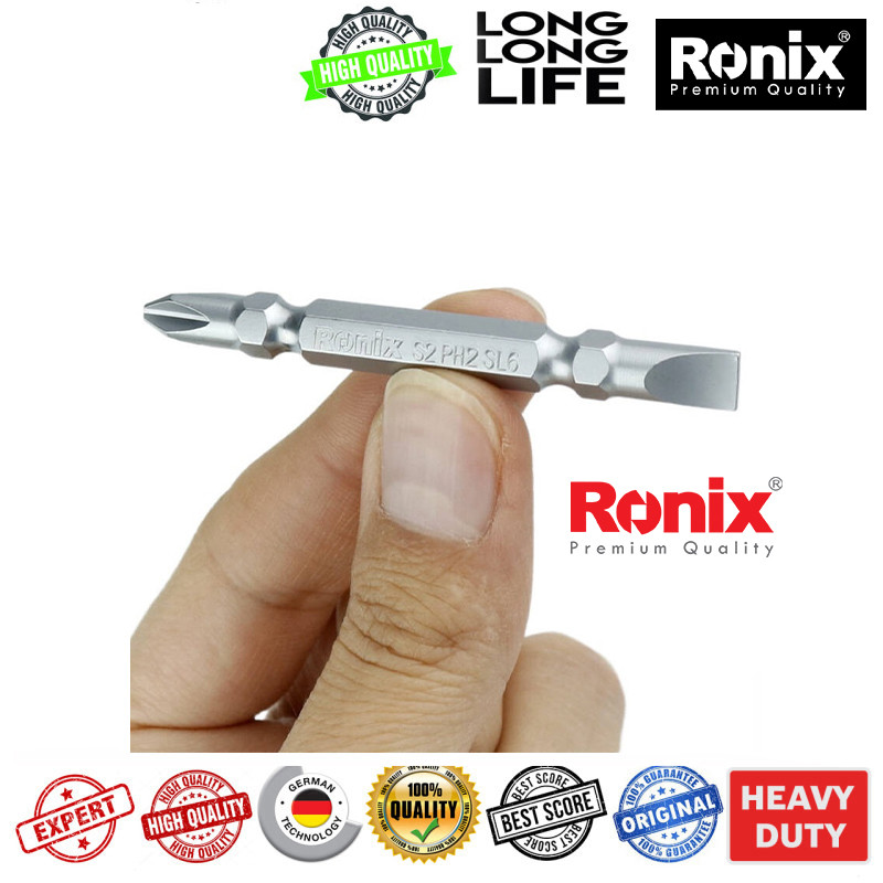 سرپیچ گوشتی یک سر چهر سو یک سر دو سوی رونیکس مدل RH5431 مجموعه 10 عددی