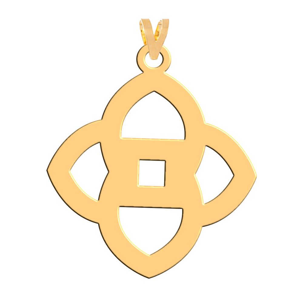 آویز گردنبند طلا 18 عیار زنانه فرشته مدل اسلیمی WNL-000004 - - 4