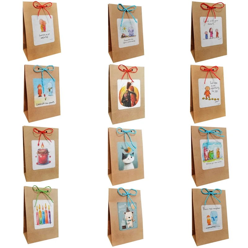 پاکت هدیه مدل جملات انگیزشی مجموعه 12 عددی