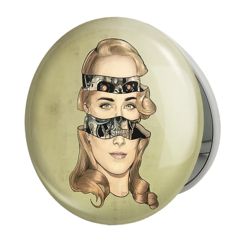 آینه جیبی خندالو طرح سریال وست ورلد West World مدل تاشو کد 10196 