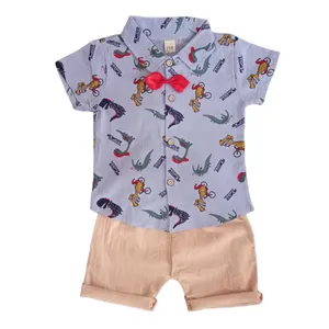 ست 3 تکه لباس پسرانه مدل دایناسور کد 71