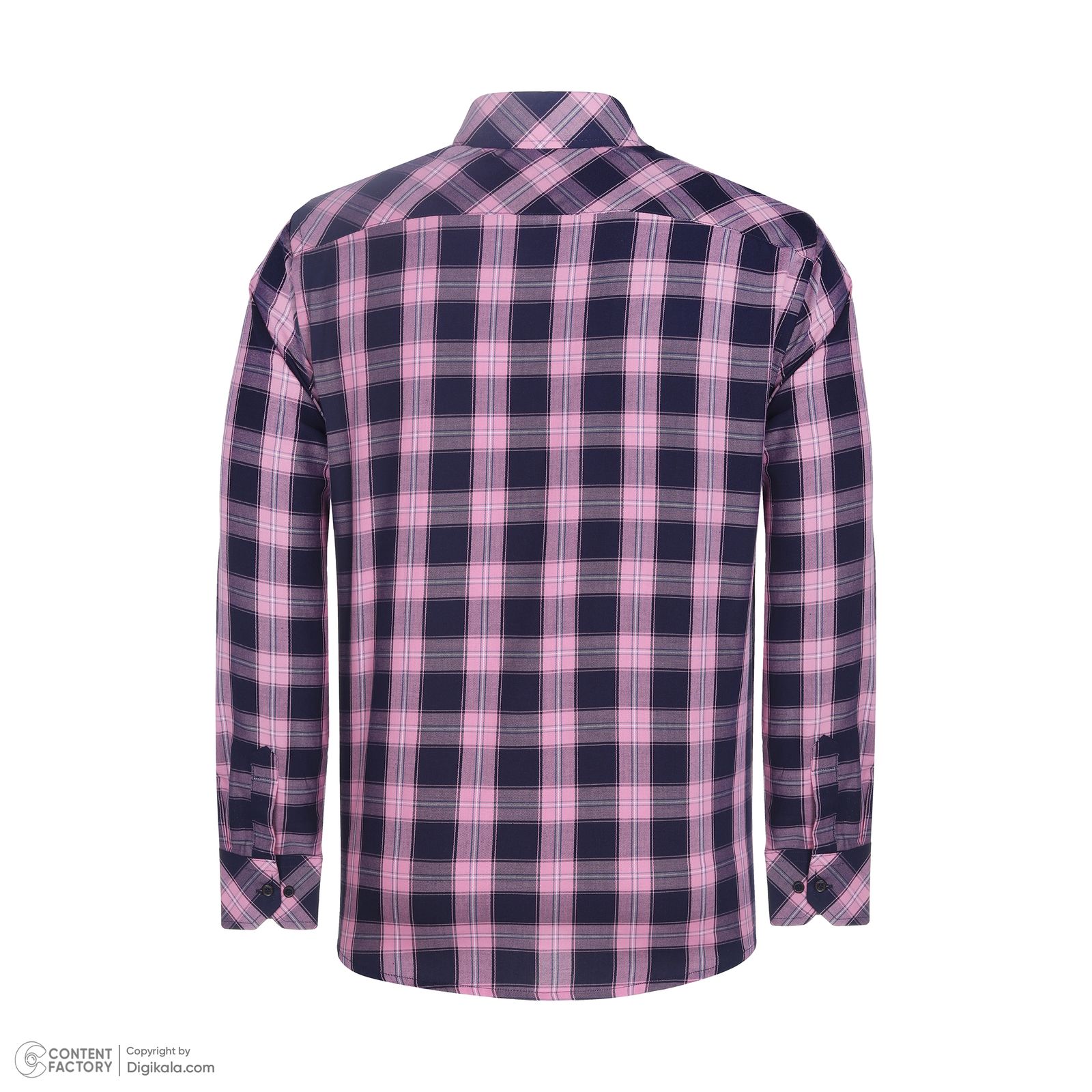 پیراهن آستین بلند یقه برگردان مردانه پاتن جامه مدل کلاسیک 102721030204290 طرح چهارخانه - - 3