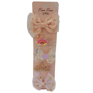 گیره مو دخترانه مدل فانتزی طرح تاج بسته 5 عددی