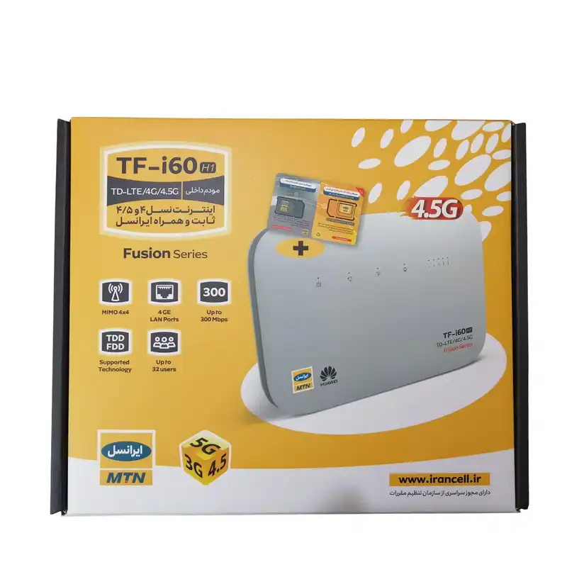 مودم آنلاک TD-LTE/4.5G ایرانسل مدل TF-i60 H1