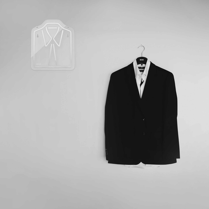 چراغ دیواری نئون دیزاین طرح Men-Clothes_WHT