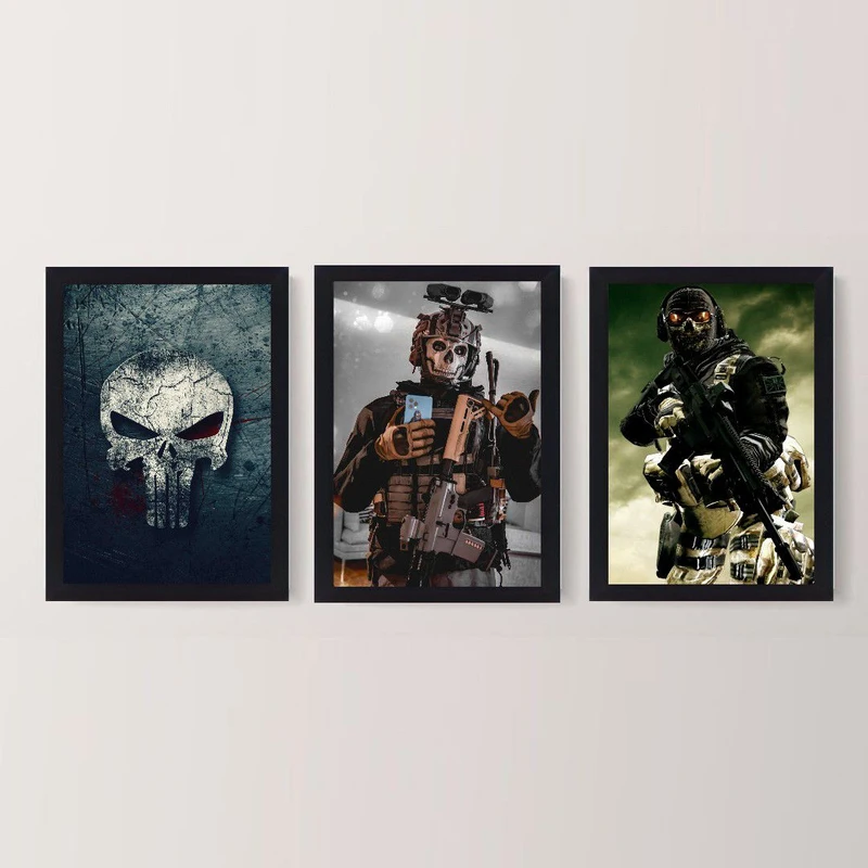تابلو دکوراتیو گیم دکور طرح گیم مدل S03 مجموعه 3 عددی