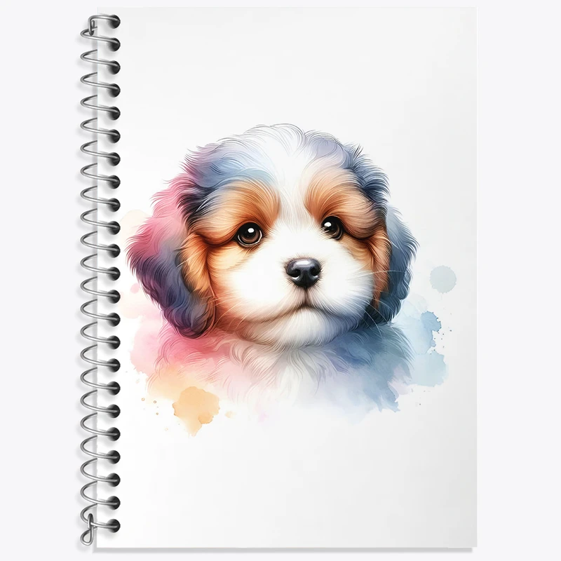 دفتر زبان 50 برگ خندالو مدل دو خط طرح سگ بامزه کد N5566