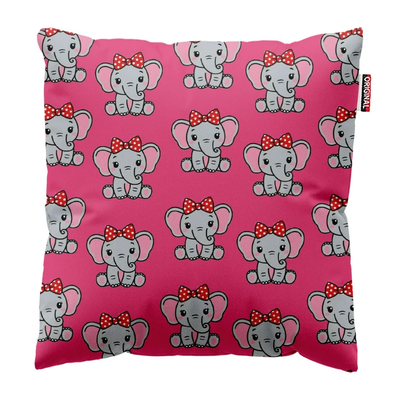  کوسن پاد آفرین طرح کارتونی بچگانه فیل کد 5016 سایز 30*30 سانتی متر