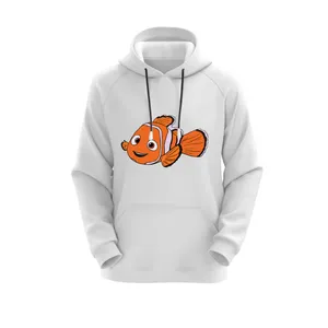 هودی زنانه مدل ماهی کد J209 رنگ سفید