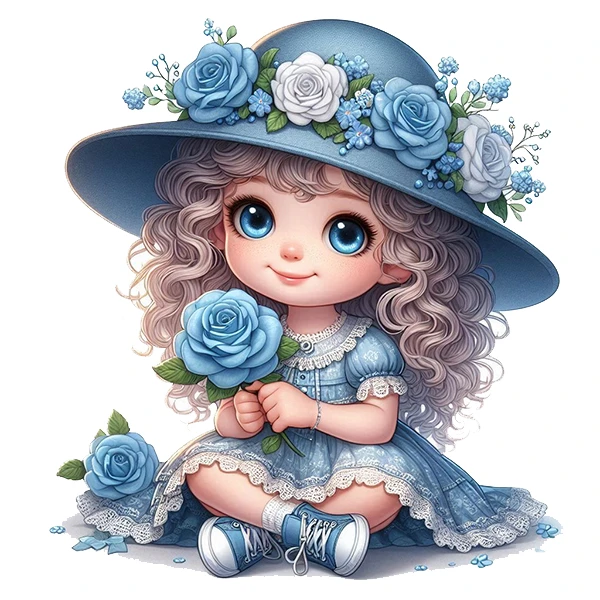 استیکر پارچه و لباس پاد آفرین طرح دختر کد 2533