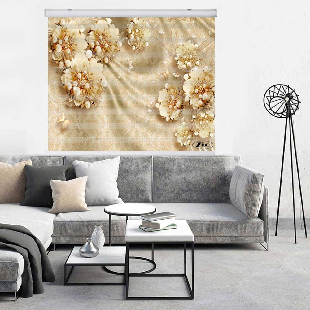 پرده زبرا زیو کد 3D1334 سایز 150x150 سانتی متر