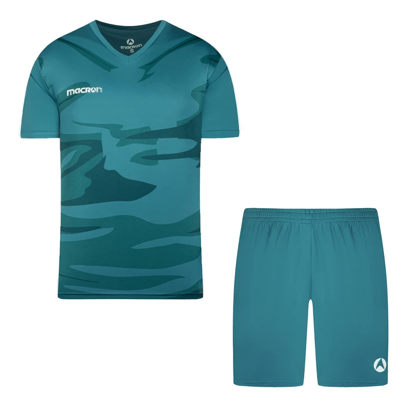 ست تی‌شرت و شلوارک ورزشی مردانه مکرون مدل اکتیو