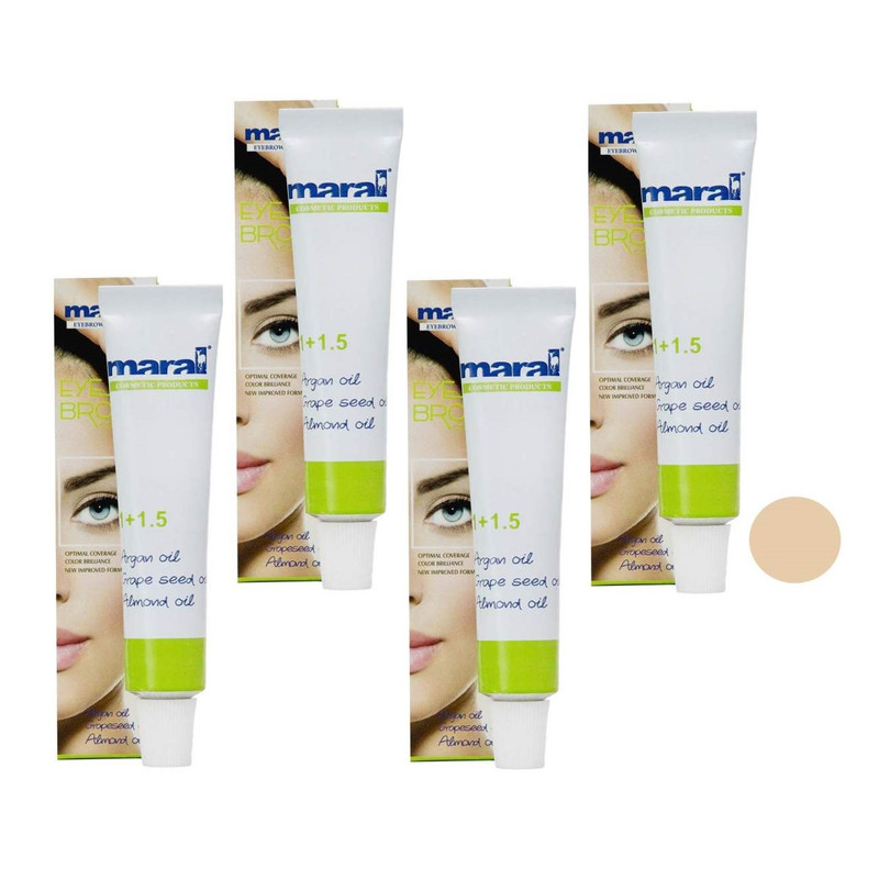 رنگ ابرو مارال شماره 10 حجم 15 میلی لیتر رنگ بلوند پلاتینه مجموعه 4 عددی