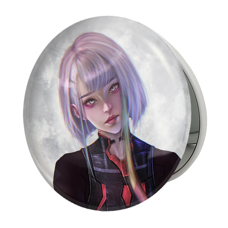 آینه جیبی خندالو طرح لوسی انیمه سایبر بانک Cyberpunk مدل تاشو کد 22443 