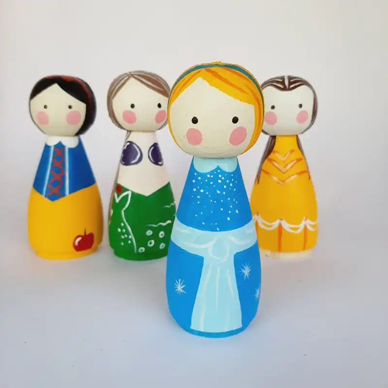 اسباب بازی چوبی مدل پری ها مجموعه 4 عددی