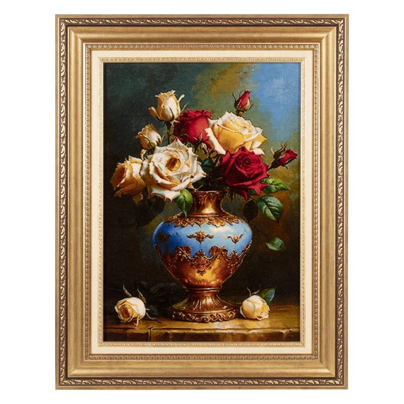 تابلو فرش دستباف سی پرشیا مدل گل در گلدان کد 903943