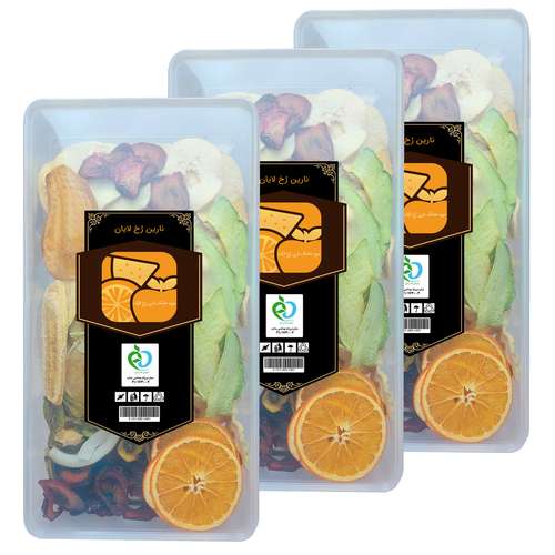 چیپس میوه مخلوط نارین رخ - 250 گرم بسته 3 عددی