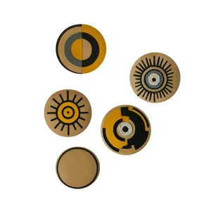 بشقاب دیوارکوب سفالی کد ۶۵ مجموعه ۵ عددی