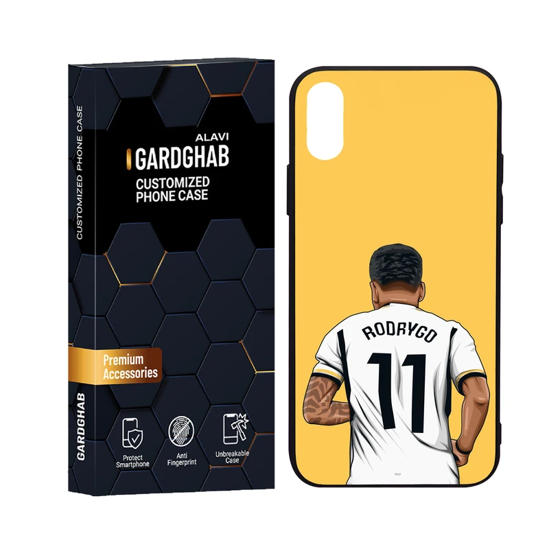 کاور گارد قاب علوی مدل دورژله ای پشت گلس ورزشی مناسب برای گوشی موبایل اپل iPhone X / XS